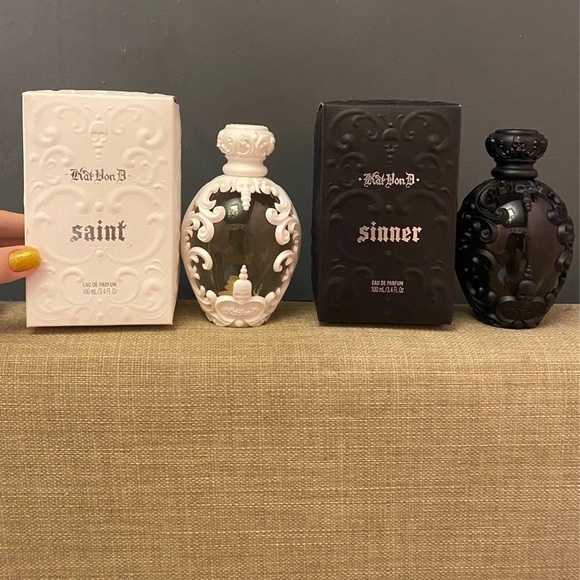 IN SEARCH OF: Kat Von D Saint and Sinner bottles 100ml OR 50ml ONLY. - Picture 2 of 2